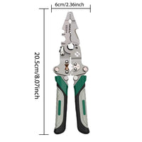 Foldable Wire Stripper, Pulley Design Multi-Function Electrician Wire Splitter Wire Winding Pliers Crimping Pliers Hand Tool